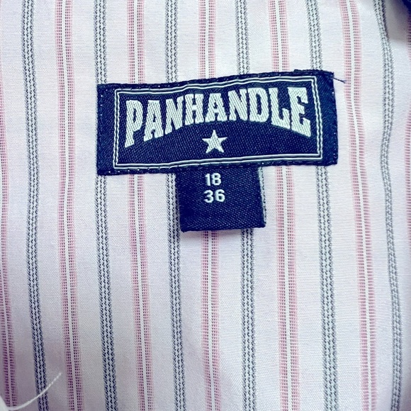 Panhandle Men’s Stripe Pearl Snap Western Shirt Size 18 36 - Picture 4 of 7